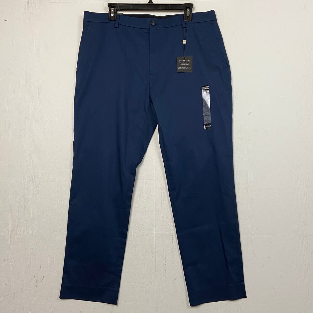 Kenneth Cole Men's Blue Performance Stretch Chino Pants Size 36X29 NWT